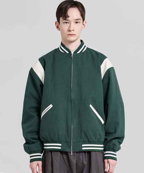 GRAYBLVD(グレイブラバット)の「エムシーツイルコットンバスティジャケット (グリーン)(スタジャン・レディース・その他・LARGE/MEDIUM)」の3枚目の写真