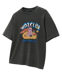 ハイラビット オーバーサイズ ピグメント 半袖Tシャツ チャコール