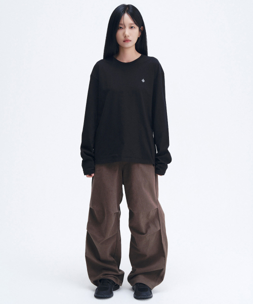 SLOW RECORD HOUSE(スローレコードハウス)の「フィンガーホールクロップロングスリーブ_ブラック(Tシャツ/カットソー・レディース・その他・MEDIUM/LARGE/SMALL)」の5枚目の写真