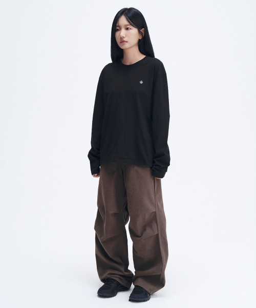 SLOW RECORD HOUSE(スローレコードハウス)の「フィンガーホールクロップロングスリーブ_ブラック(Tシャツ/カットソー・レディース・その他・MEDIUM/LARGE/SMALL)」の6枚目の写真