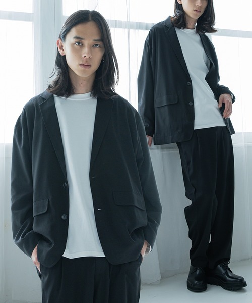 MDR(エムディアール)の「ルーズフィットセットアップ【セットアップ2点セット】(セットアップ・メンズ・ブラック/グレー・L/M)」の1枚目の写真