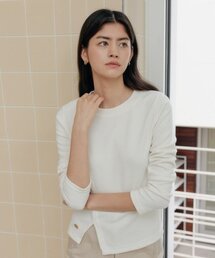 SLIT GOLGI T-SHIRT_IVORY