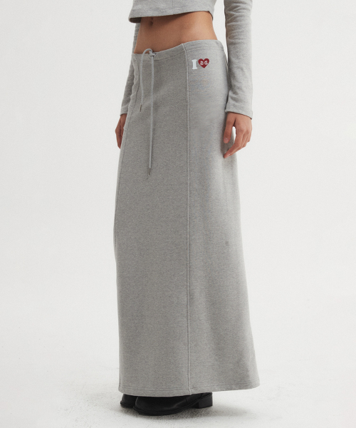 DNSR WOMEN(ディーエヌエスアールウーマン)の「アイラブロングスカートグレー(スカート・レディース・その他・SMALL/MEDIUM)」の1枚目の写真