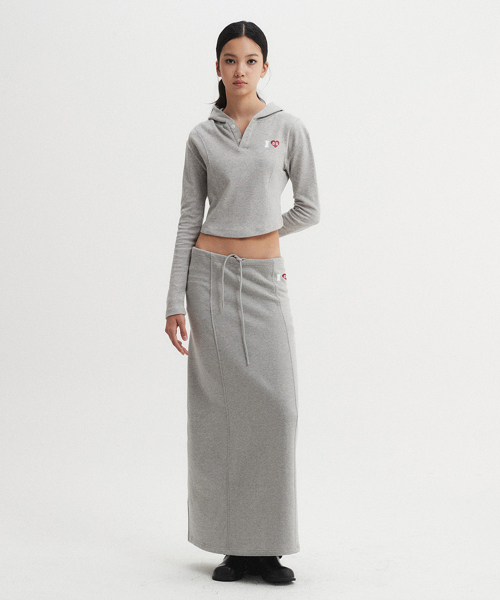 DNSR WOMEN(ディーエヌエスアールウーマン)の「アイラブロングスカートグレー(スカート・レディース・その他・SMALL/MEDIUM)」の3枚目の写真