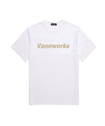 ベーシックロゴ半袖Tシャツ (VS0009) ホワイト_ベージュ