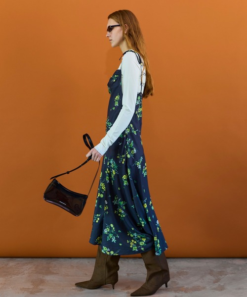 MAISON SPECIAL(メゾンスペシャル)の「Flower Camisole Dress/フラワーキャミワンピース(ワンピース・レディース・ホワイト/ブラック・38/36)」の6枚目の写真