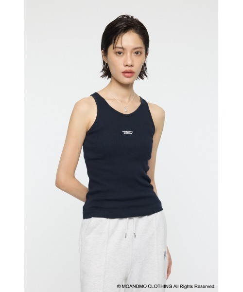MOUSSY(マウジー)の「MOANDMO タンクトップ(タンクトップ・レディース・ホワイト/ネイビー・FREE)」の5枚目の写真