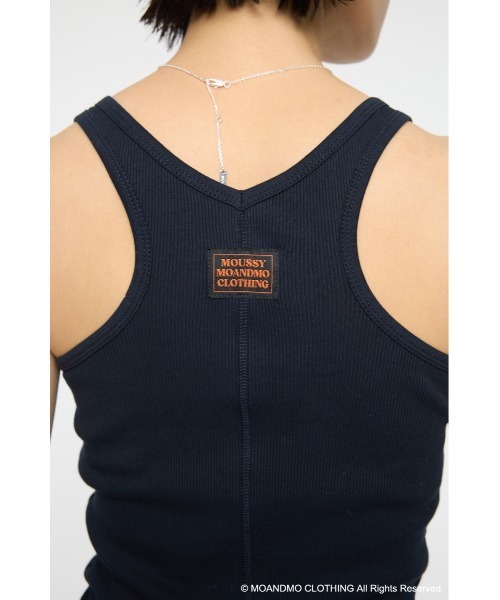 MOUSSY(マウジー)の「MOANDMO タンクトップ(タンクトップ・レディース・ホワイト/ネイビー・FREE)」の9枚目の写真
