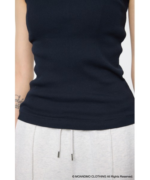 MOUSSY(マウジー)の「MOANDMO タンクトップ(タンクトップ・レディース・ホワイト/ネイビー・FREE)」の10枚目の写真