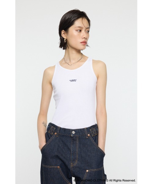 MOUSSY(マウジー)の「MOANDMO タンクトップ(タンクトップ・レディース・ホワイト/ネイビー・FREE)」の15枚目の写真