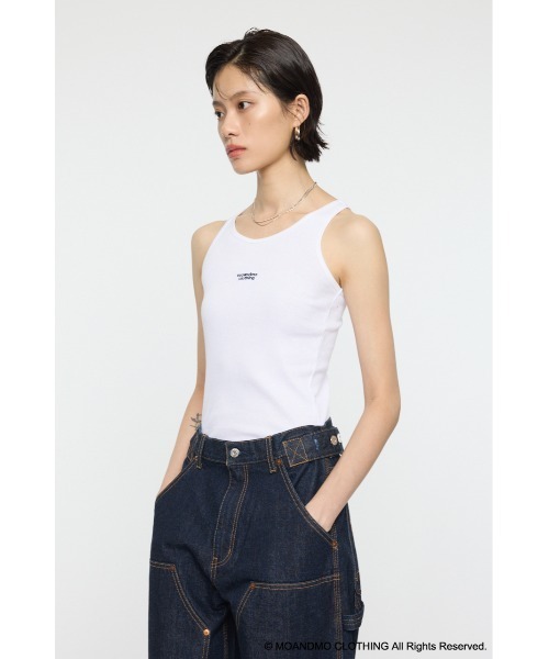 MOUSSY(マウジー)の「MOANDMO タンクトップ(タンクトップ・レディース・ホワイト/ネイビー・FREE)」の16枚目の写真
