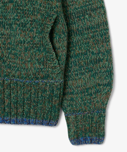 LACOSTE（ラコステ）の「ミックスカラーローゲージ ウールニットジップセーター / ドライバーズニット（ニット/セーター・メンズ・グリーン・3/4/2/5）」の6枚目の写真