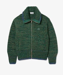 LACOSTE | ミックスカラーローゲージ ウールニットジップセーター / ドライバーズニット(ニット/セーター)