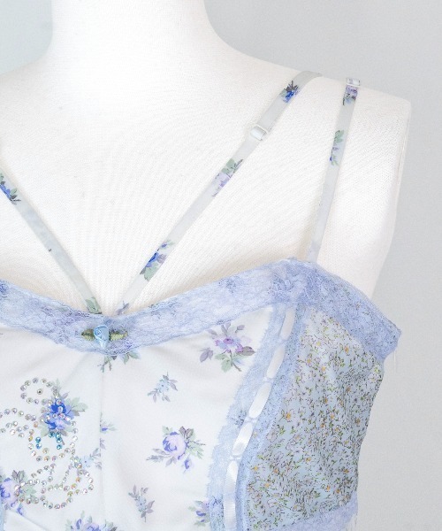 rurumu:（ルルムウ）の「rurumu:/ルルムウ/collage satin camisole dres（ワンピース・レディース・ブラック/ネイビー/ラベンダー/ブラウン/アイボリー・M/S）」の14枚目の写真