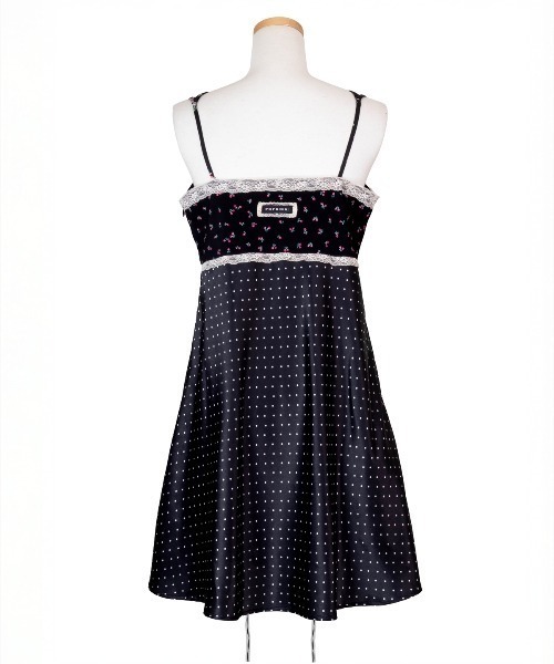 rurumu:（ルルムウ）の「rurumu:/ルルムウ/collage satin camisole dres（ワンピース・レディース・ブラック/ネイビー/ラベンダー/ブラウン/アイボリー・M/S）」の18枚目の写真