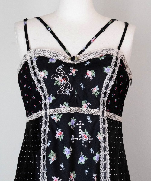 rurumu:（ルルムウ）の「rurumu:/ルルムウ/collage satin camisole dres（ワンピース・レディース・ブラック/ネイビー/ラベンダー/ブラウン/アイボリー・M/S）」の19枚目の写真
