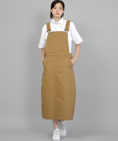 SAINTCREW(セントクルー)の「ワイドドームオーバーロールスカート WDS-611 キャメル(ワンピース・レディース・その他・MEDIUM/LARGE/X-LARGE)」の1枚目の写真