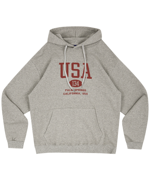 USA 134 HOODIE (MELANGE GREY)（パーカー）｜STAFF ONLY（スタッフ