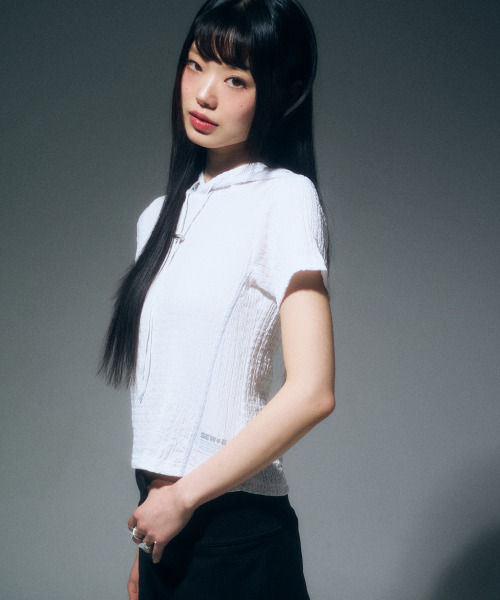 SEW-B(ソービー)の「Lov Hood - ホワイト(Tシャツ/カットソー・レディース・その他・FREE)」の3枚目の写真