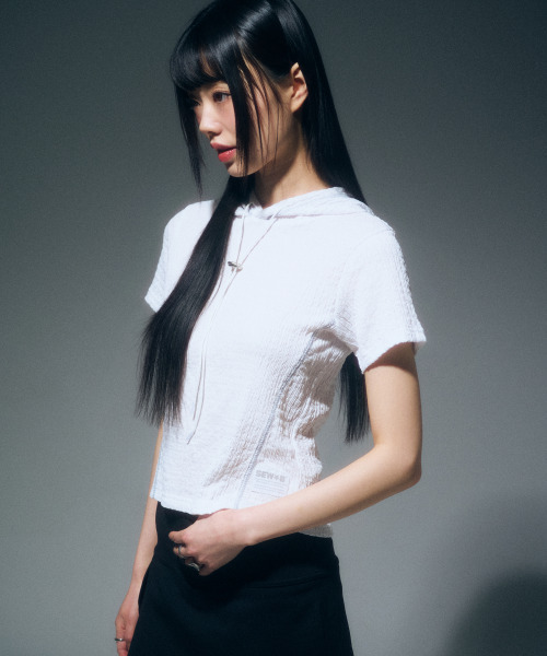 SEW-B(ソービー)の「Lov Hood - ホワイト(Tシャツ/カットソー・レディース・その他・FREE)」の2枚目の写真