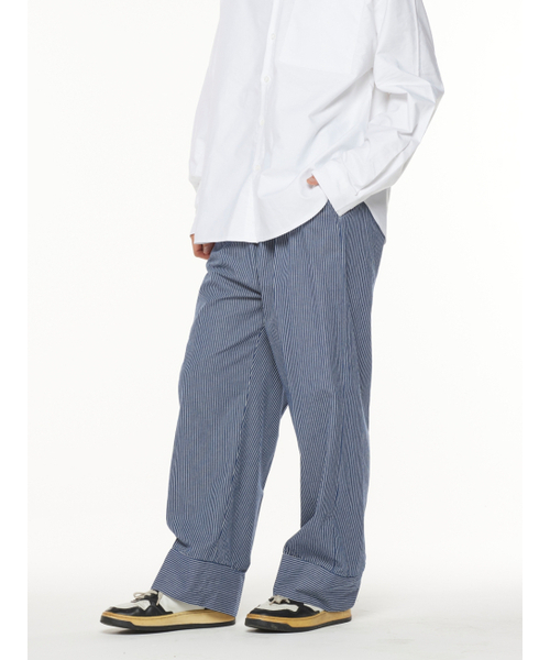 THESTORI(ザ・ストリ)の「ストライプパジャマパンツ(濃紺)(その他パンツ・メンズ・その他・1(M)/2(L))」の2枚目の写真