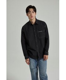 SELFISHAFFECTION（セルフィッシュ アフェクション）の「Contrast Stitch Oversized Shirt (Black)（シャツ/ブラウス）」