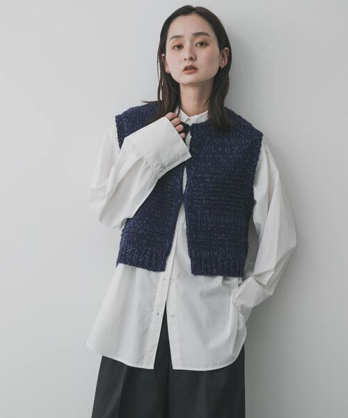 SENSE OF PLACE by URBAN RESEARCH(センスオブプレイスバイアーバンリサーチ)の「『洗濯可』ミックスカラーローゲージベスト(ベスト・レディース・ブラック/アイボリー/ネイビー・ONE)」の3枚目の写真