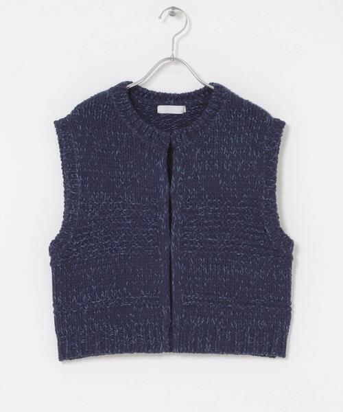 SENSE OF PLACE by URBAN RESEARCH(センスオブプレイスバイアーバンリサーチ)の「『洗濯可』ミックスカラーローゲージベスト(ベスト・レディース・ブラック/アイボリー/ネイビー・ONE)」の4枚目の写真