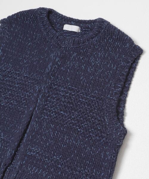 SENSE OF PLACE by URBAN RESEARCH(センスオブプレイスバイアーバンリサーチ)の「『洗濯可』ミックスカラーローゲージベスト(ベスト・レディース・ブラック/アイボリー/ネイビー・ONE)」の6枚目の写真