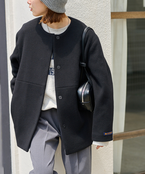 セール】《追加3》スーパーファインビーバークルーネックコート（ノー