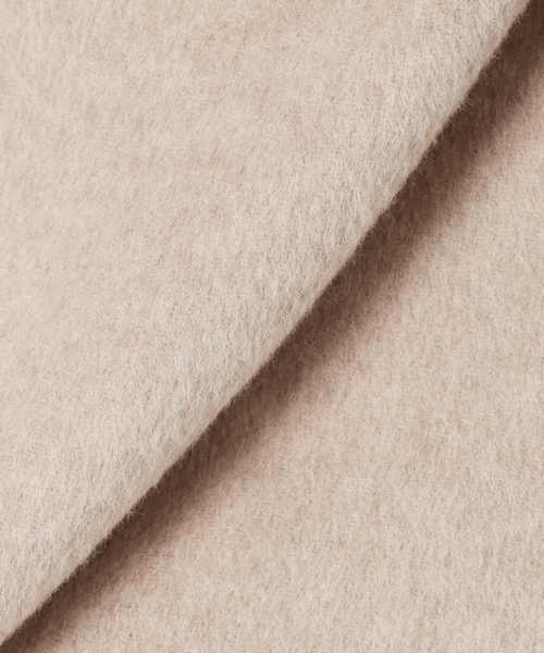 JOURNAL STANDARD relume（ジャーナルスタンダード　レリューム）の「《追加3》スーパーファインビーバークルーネックコート（ノーカラーコート・レディース・ベージュ/ブラック/ブラック系その他・36/38）」の5枚目の写真
