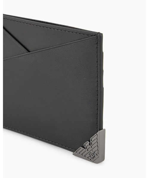 EMPORIO ARMANI（エンポリオアルマーニ）の「【エンポリオ アルマーニ】カードホルダー プレミアムベジタブルタンニンレザー（カードケース・メンズ・ブラック・FREE）」の2枚目の写真