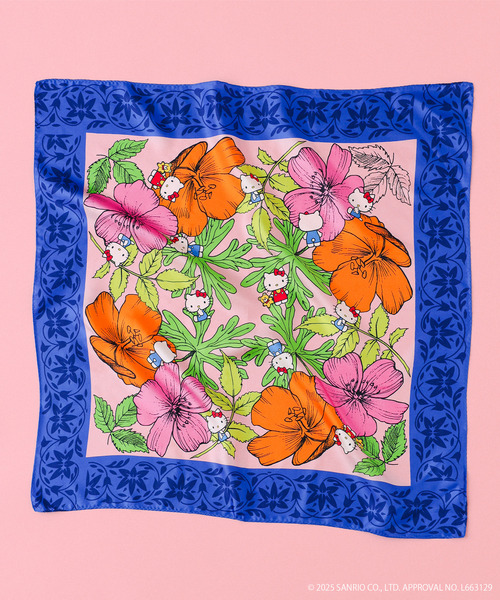 JOURNAL STANDARD（ジャーナルスタンダード）の「HELLO KITTY / ハローキティ シルクスカーフ（バンダナ/スカーフ・メンズ・ブルー系その他/ピンク・FREE）」の2枚目の写真