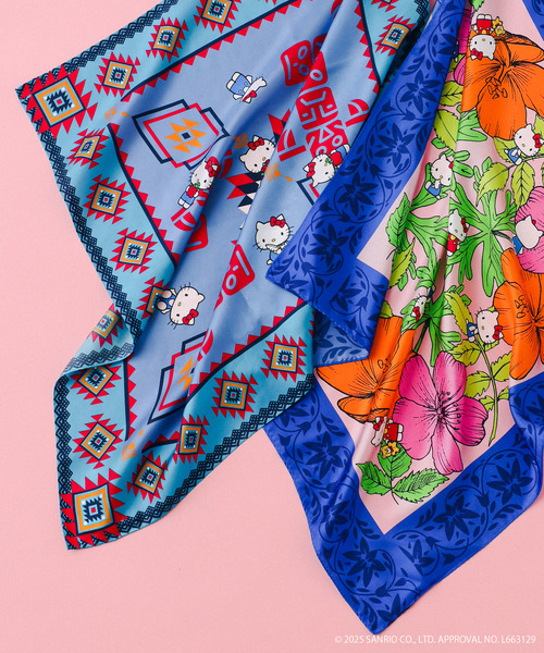 JOURNAL STANDARD（ジャーナルスタンダード）の「HELLO KITTY / ハローキティ シルクスカーフ（バンダナ/スカーフ・メンズ・ブルー系その他/ピンク・FREE）」の3枚目の写真