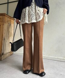 Fスエードセミフレアパンツ