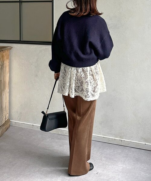 Thevon（ゼボン）の「Fスエードセミフレアパンツ（その他パンツ・レディース・ブラック/ブラウン・M/S）」の4枚目の写真