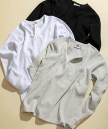 Dickies（ディッキーズ）の「Dickies/ディッキーズ ワッフルヘンリーネックロングスリーブTシャツ/ロングTシャツ/ロンT（Tシャツ/カットソー）」