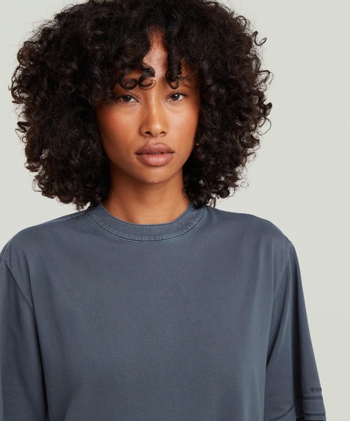 G-STAR（ジースター）の「Woven Mix Washed Jersey Dress/異素材ミックスウォッシュ加工ジャージーワンピース（ワンピース・レディース・ブルー系その他・MEDIUM/SMALL/X-SMALL）」の5枚目の写真