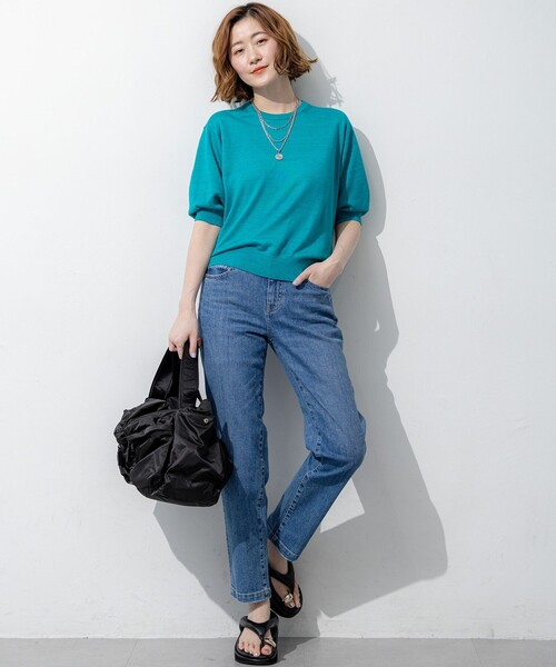 23区 L（ニジュウサンクオオキイサイズ）の「23区DENIM ストレートフィット デニムパンツ（デニムパンツ・レディース・ネイビー系/ホワイト系/ダルブルー系/スカイブルー系・50/48/46/44）」の17枚目の写真