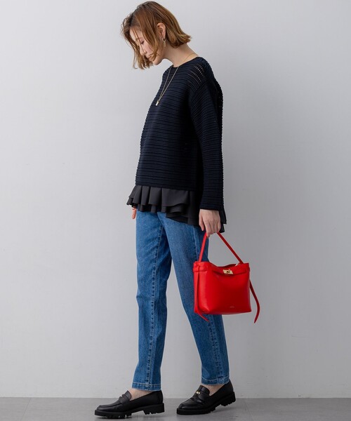 23区 L（ニジュウサンクオオキイサイズ）の「23区DENIM ストレートフィット デニムパンツ（デニムパンツ・レディース・ネイビー系/ホワイト系/ダルブルー系/スカイブルー系・50/48/46/44）」の20枚目の写真