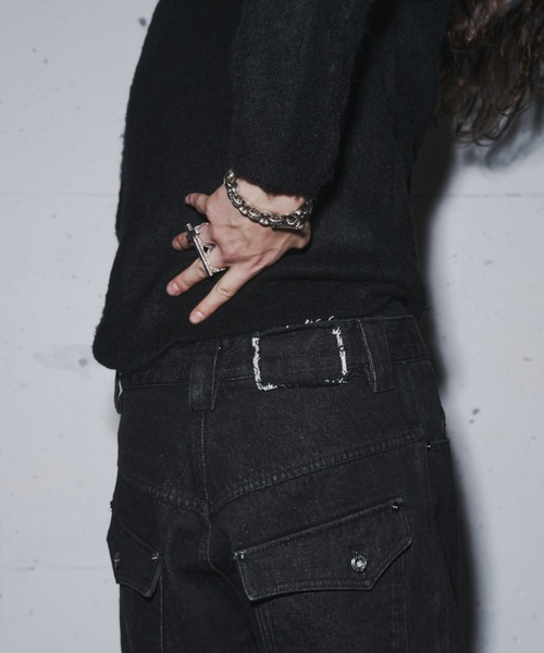 INTER FACTORY（インターファクトリー）の「takumu（MUU STUDIO） - Ensemble high gauge Henley neck knit / アンサンブルハイゲージヘンリーネックニット（ニット/セーター・メンズ・ネイビー/パープル/ブラック・3/2）」の6枚目の写真