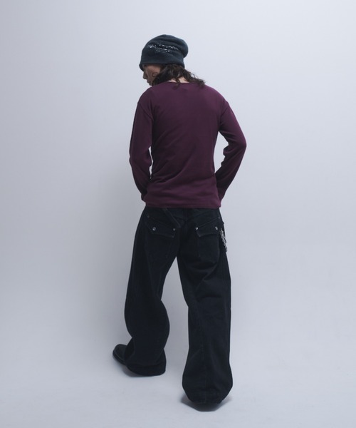 INTER FACTORY（インターファクトリー）の「takumu（MUU STUDIO） - Ensemble high gauge Henley neck knit / アンサンブルハイゲージヘンリーネックニット（ニット/セーター・メンズ・ネイビー/パープル/ブラック・3/2）」の16枚目の写真