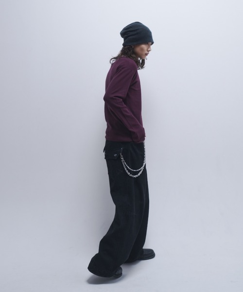 takumu（MUU STUDIO） - Ensemble high gauge Henley neck knit