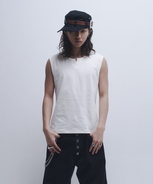 INTER FACTORY（インターファクトリー）の「takumu（MUU STUDIO） - Ensemble high gauge Henley neck knit / アンサンブルハイゲージヘンリーネックニット（ニット/セーター・メンズ・ネイビー/パープル/ブラック・3/2）」の17枚目の写真