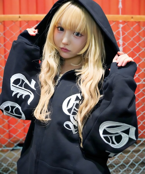 GA×GALFY-安心の背中ロゴのジップパーカー（パーカー）｜GALFY