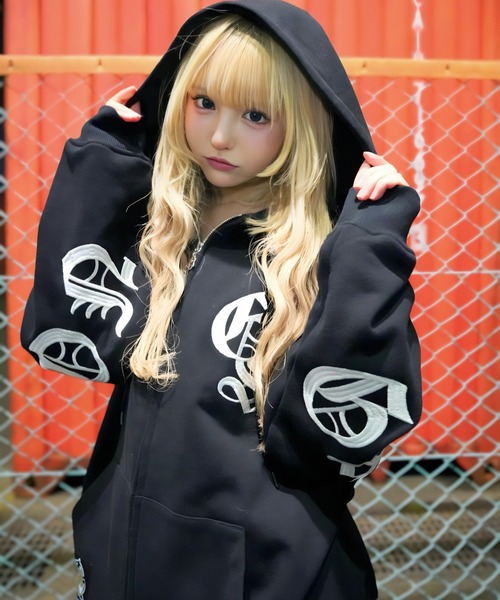 GA×GALFY-安心の背中ロゴのジップパーカー（パーカー）｜GALFY