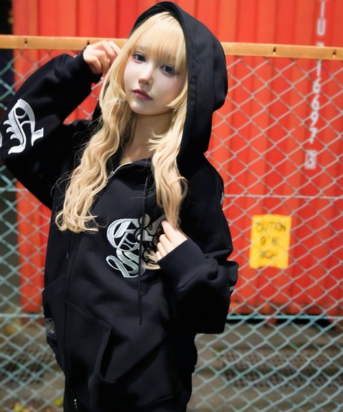 GALFY（ガルフィー）の「GA×GALFY-安心の背中ロゴのジップパーカー（パーカー・メンズ・カモフラージュ/ホワイト/ブラック・L/XL）」の9枚目の写真