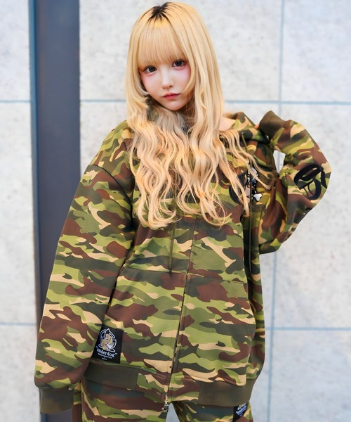 GALFY（ガルフィー）の「GA×GALFY-安心の背中ロゴのジップパーカー（パーカー・メンズ・カモフラージュ/ホワイト/ブラック・L/XL）」の18枚目の写真