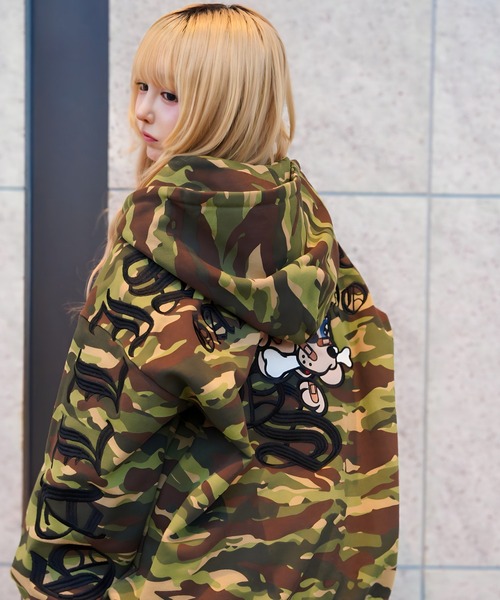 GA×GALFY-安心の背中ロゴのジップパーカー（パーカー）｜GALFY