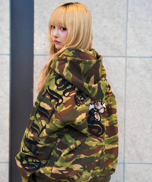 GA×GALFY-安心の背中ロゴのジップパーカー（パーカー）｜GALFY